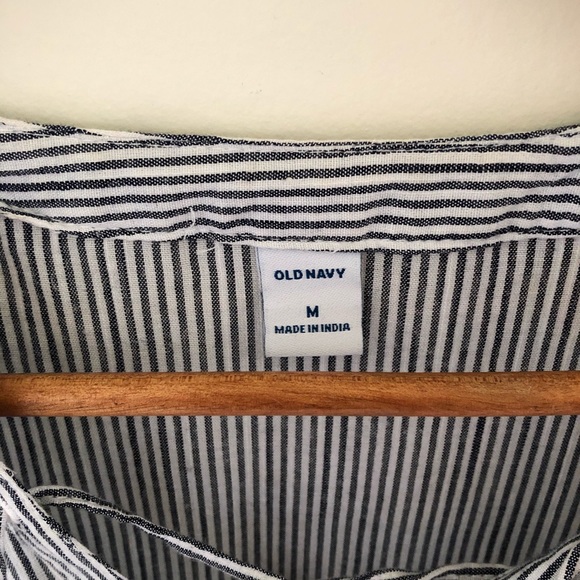 Navy and White striped linen dress - Picture 4 of 8